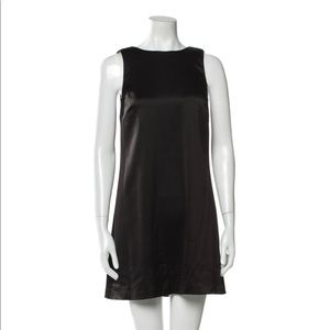 Alice and Olivia black, low back satin dress size small